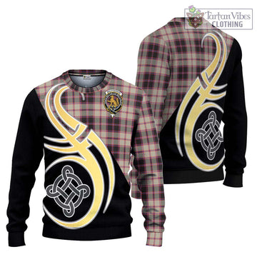 MacPherson Hunting Ancient Tartan Ugly Sweater with Family Crest and Celtic Symbol Style