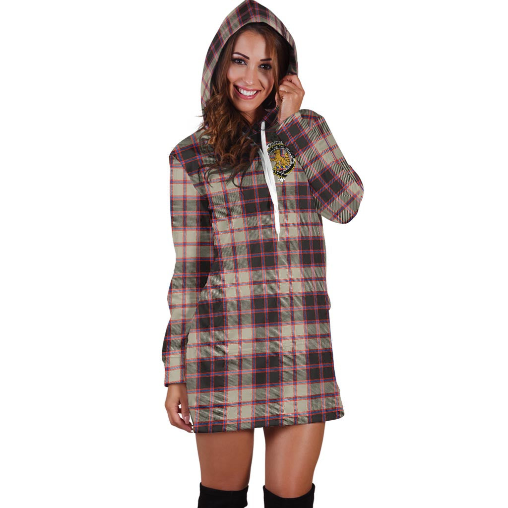 MacPherson Hunting Ancient Tartan Hoodie Dress with Family Crest - Tartanvibesclothing