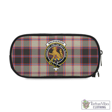 MacPherson Hunting Ancient Tartan Pen and Pencil Case with Family Crest