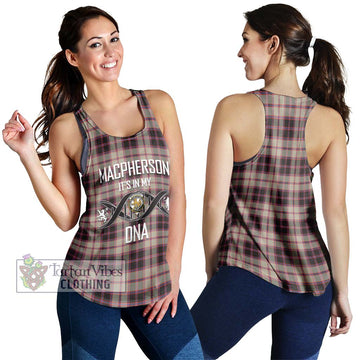 MacPherson Hunting Ancient Tartan Women's Racerback Tanks with Family Crest DNA In Me Style