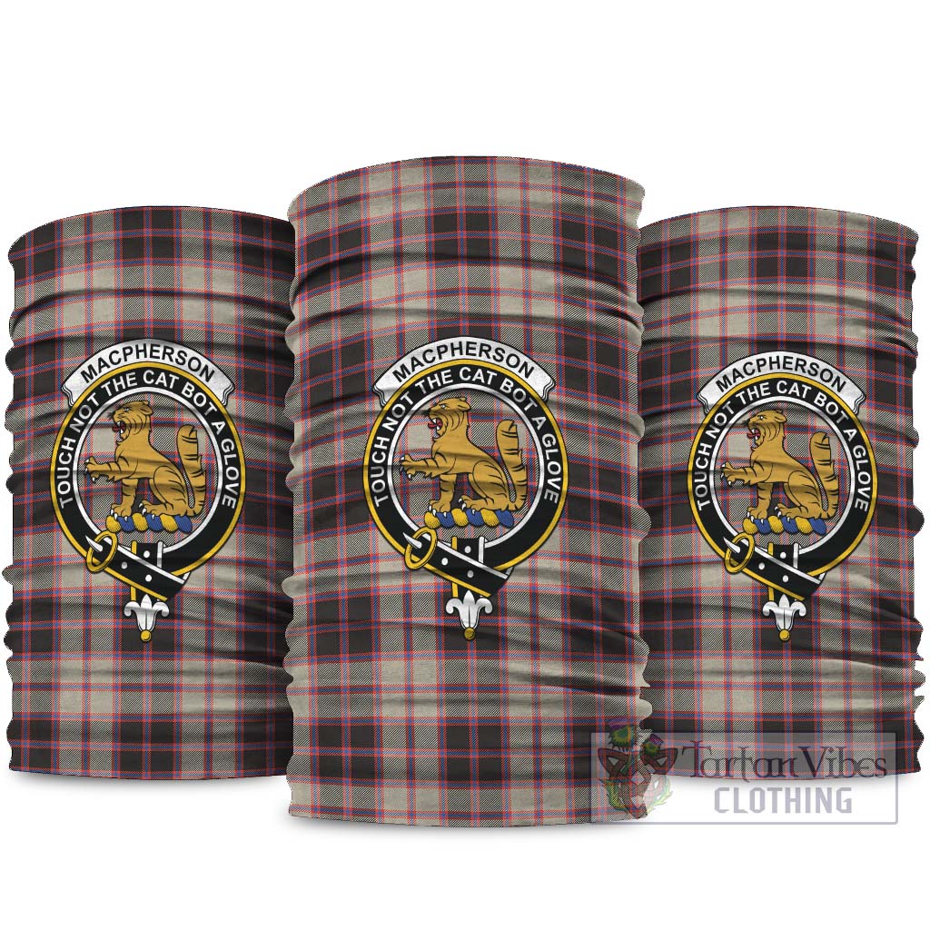 MacPherson Hunting Ancient Tartan Neck Gaiters, Tartan Bandanas, Tartan Head Band with Family Crest