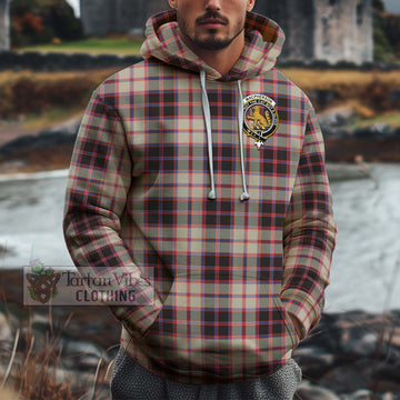 MacPherson Hunting Ancient Tartan Cotton Hoodie with Family Crest