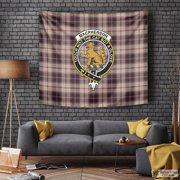 MacPherson Hunting Ancient Tartan Tapestry Wall Hanging and Home Decor for Room with Family Crest