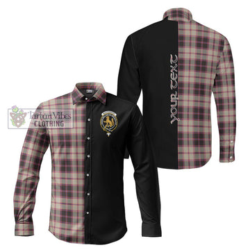 MacPherson Hunting Ancient Tartan Long Sleeve Button Shirt with Family Crest and Half Of Me Style