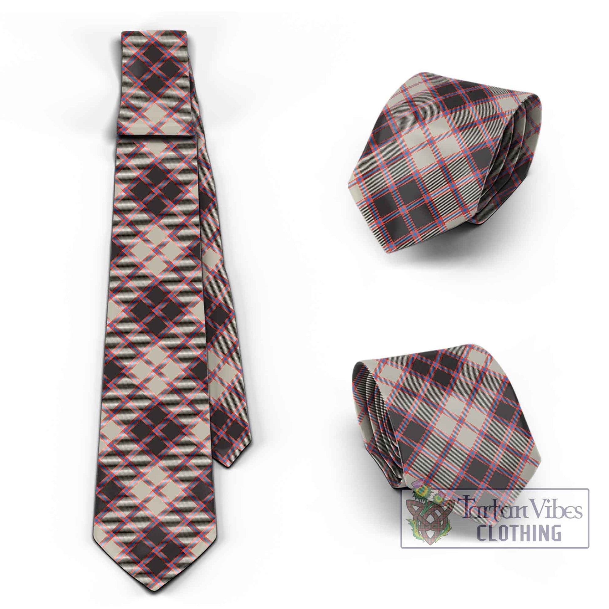 Tartan Vibes Clothing MacPherson Hunting Ancient Tartan Classic Necktie Cross Style