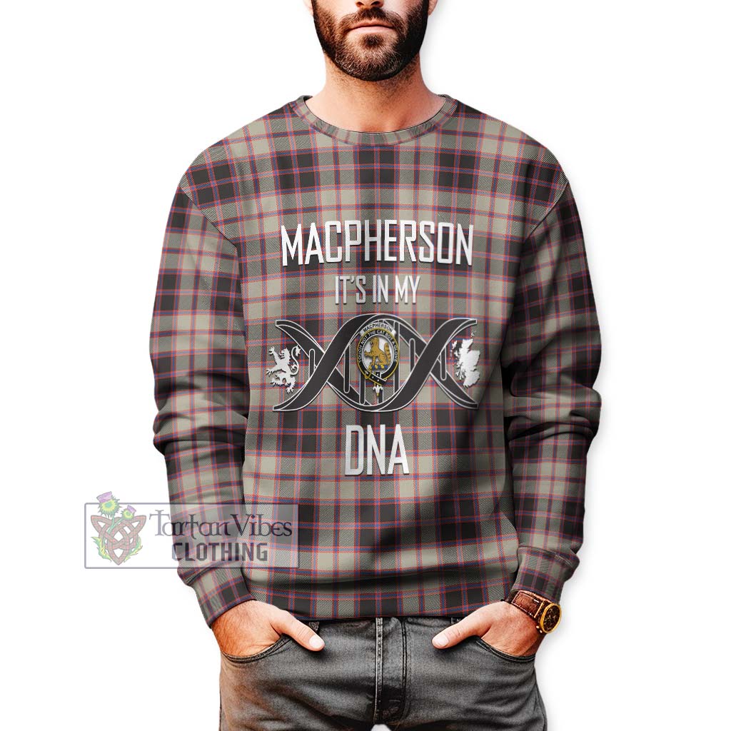 Tartan Vibes Clothing MacPherson Hunting Ancient Tartan Sweatshirt with Family Crest DNA In Me Style