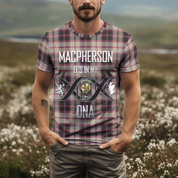 MacPherson Hunting Ancient Tartan T-Shirt with Family Crest DNA In Me Style