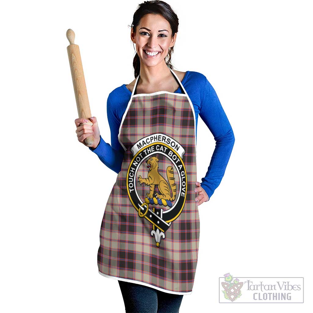 Tartan Vibes Clothing MacPherson Hunting Ancient Tartan Apron with Family Crest