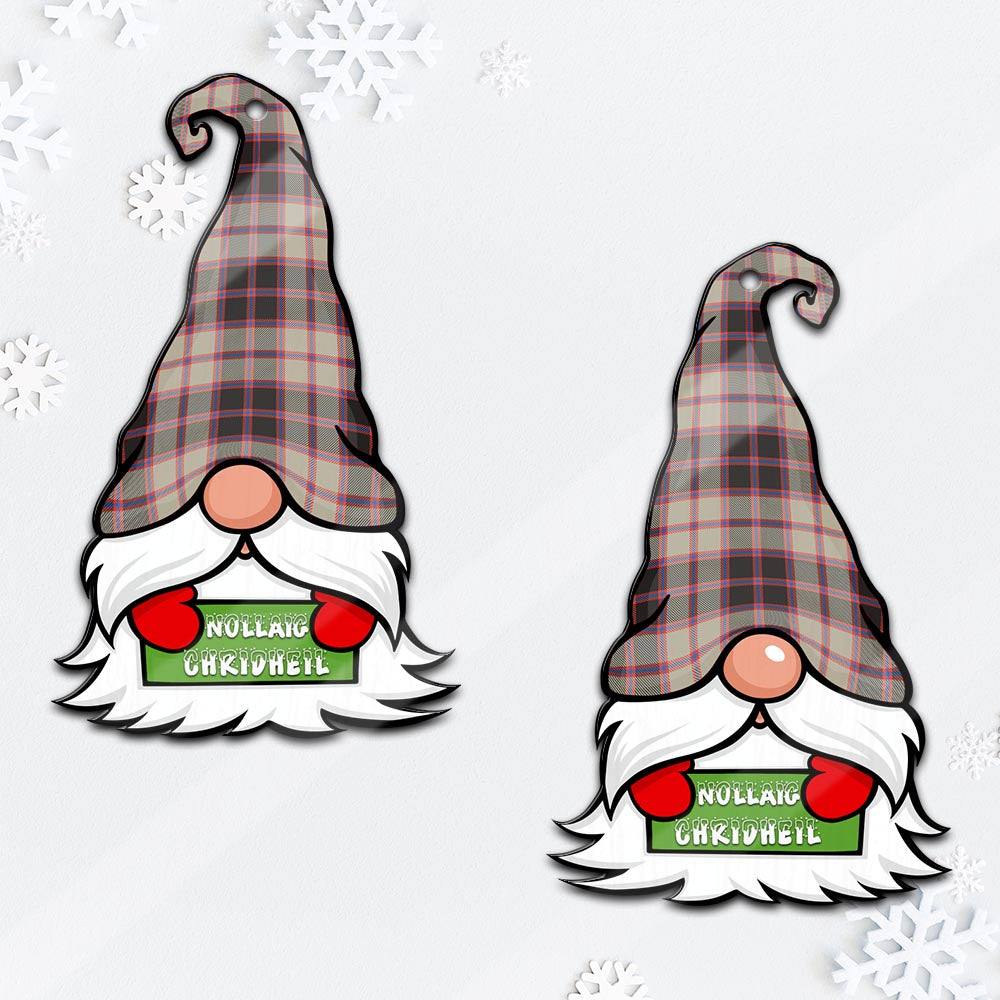 MacPherson Hunting Ancient Gnome Christmas Ornament with His Tartan Christmas Hat Mica Ornament - Tartanvibesclothing