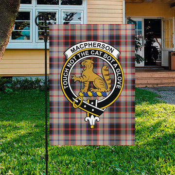 MacPherson Hunting Ancient Tartan Flag with Family Crest