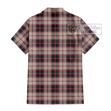 MacPherson Hunting Ancient Tartan Short Sleeve Button Shirt with Family Crest DNA In Me Style