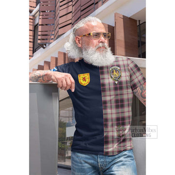 MacPherson Hunting Ancient Tartan Cotton T-shirt with Scottish Lion Royal Arm Half Style