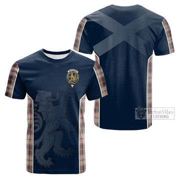 MacPherson Hunting Ancient Tartan Cotton T-shirt with Family Crest and Lion Rampant Vibes Sport Style