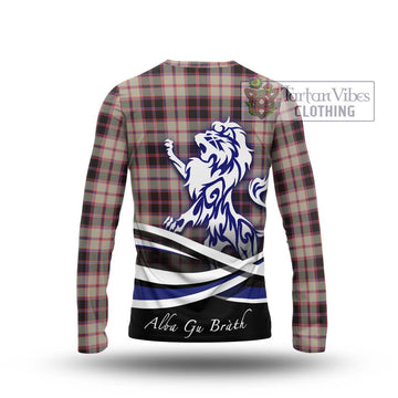 MacPherson Hunting Ancient Tartan Long Sleeve T-Shirt with Alba Gu Brath Regal Lion Emblem