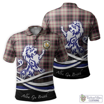MacPherson Hunting Ancient Tartan Polo Shirt with Alba Gu Brath Regal Lion Emblem