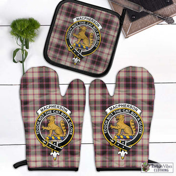 MacPherson Hunting Ancient Tartan Combo Oven Mitt & Pot-Holder with Family Crest