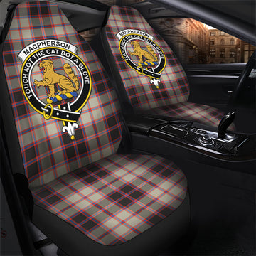 MacPherson Hunting Ancient Tartan Car Seat Cover with Family Crest
