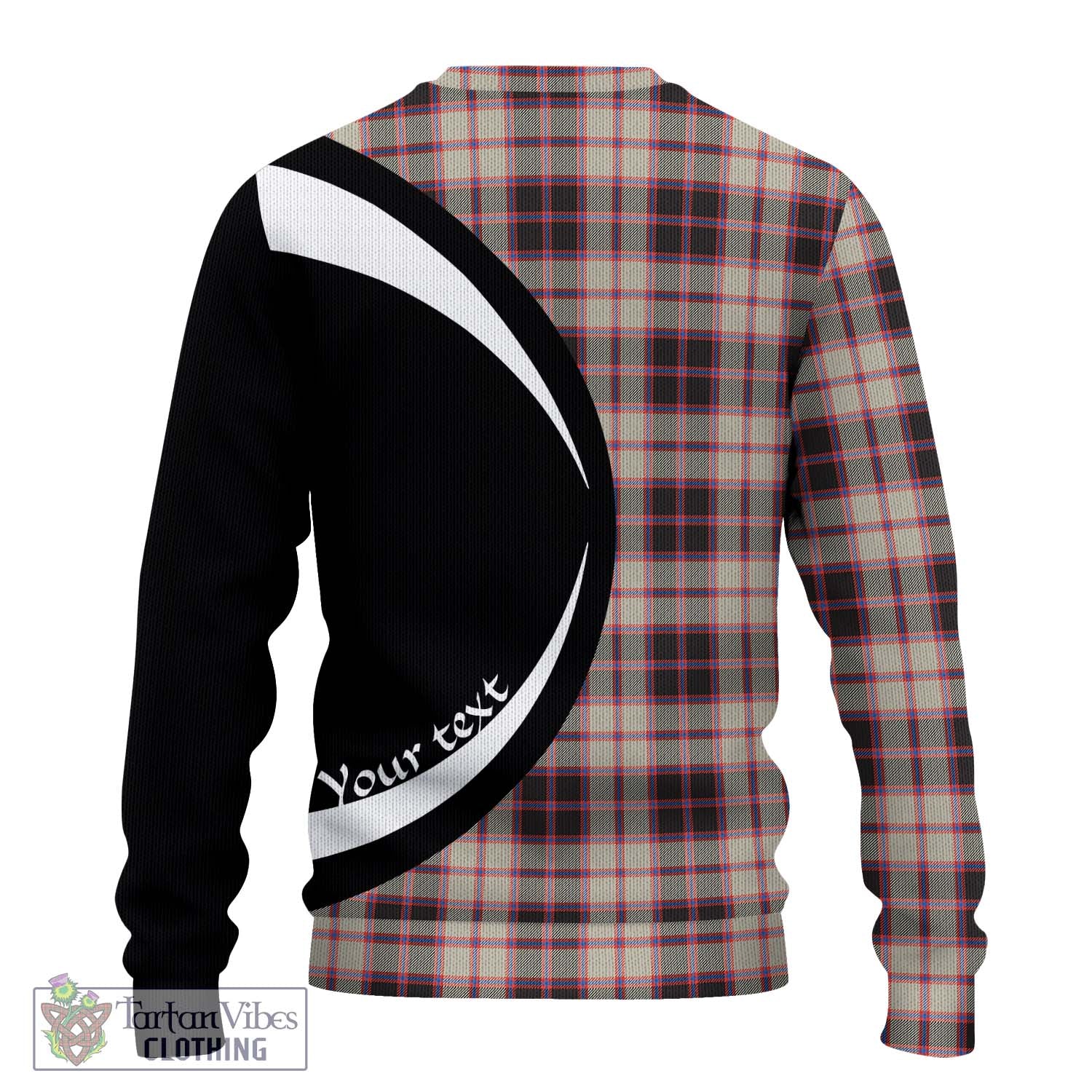 MacPherson Hunting Ancient Tartan Knitted Sweater with Family Crest Circle Style - Tartan Vibes Clothing