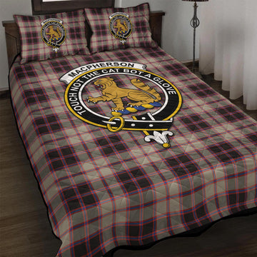 MacPherson Hunting Ancient Tartan Quilt Bed Set with Family Crest