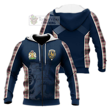 MacPherson Hunting Ancient Tartan Knitted Hoodie with Family Crest and Lion Rampant Vibes Sport Style