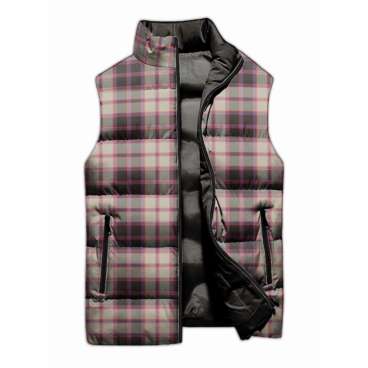 MacPherson Hunting Ancient Tartan Sleeveless Puffer Jacket - Tartanvibesclothing