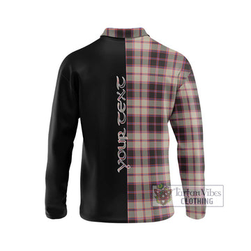 MacPherson Hunting Ancient Tartan Long Sleeve Polo Shirt with Family Crest and Half Of Me Style