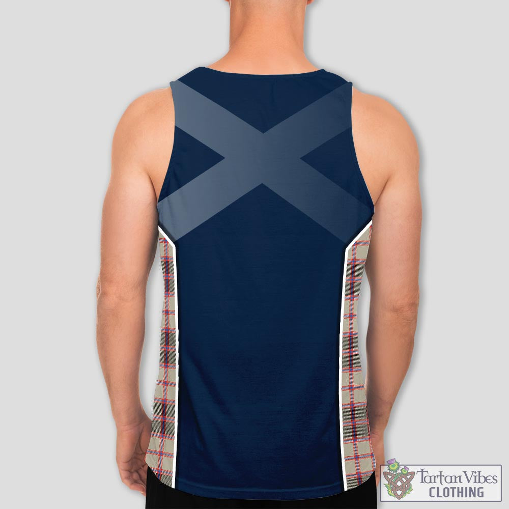 Tartan Vibes Clothing MacPherson Hunting Ancient Tartan Men's Tanks Top with Family Crest and Scottish Thistle Vibes Sport Style