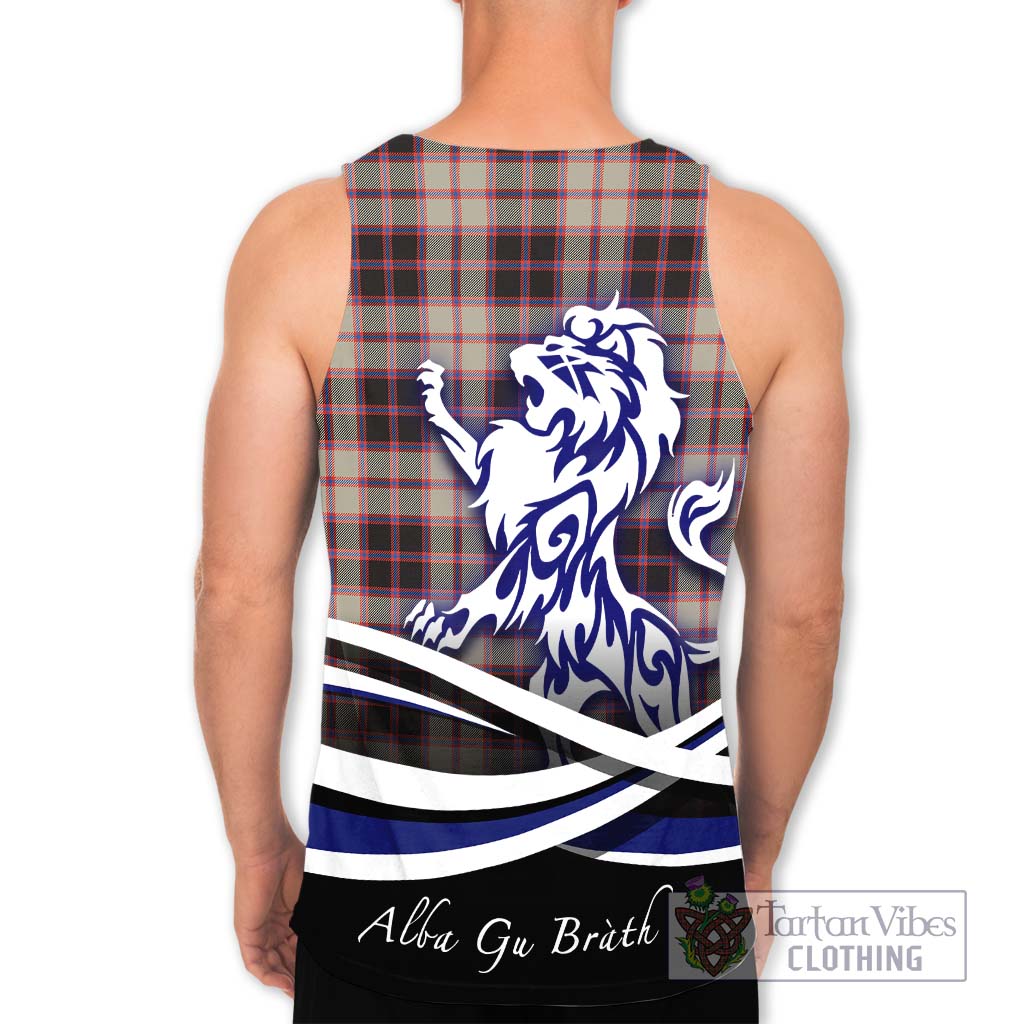 Tartan Vibes Clothing MacPherson Hunting Ancient Tartan Men's Tank Top with Alba Gu Brath Regal Lion Emblem