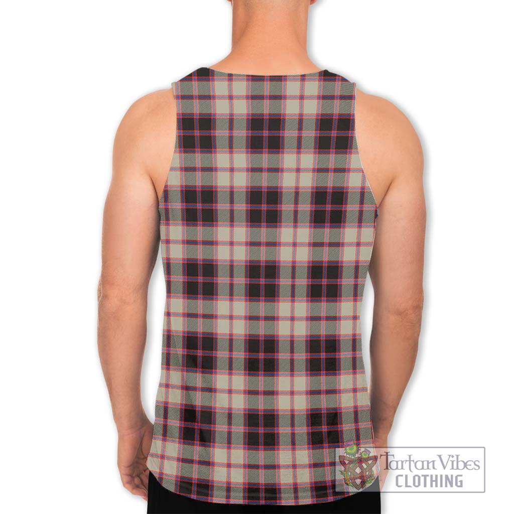 Tartan Vibes Clothing MacPherson Hunting Ancient Tartan Men's Tank Top with Family Crest DNA In Me Style