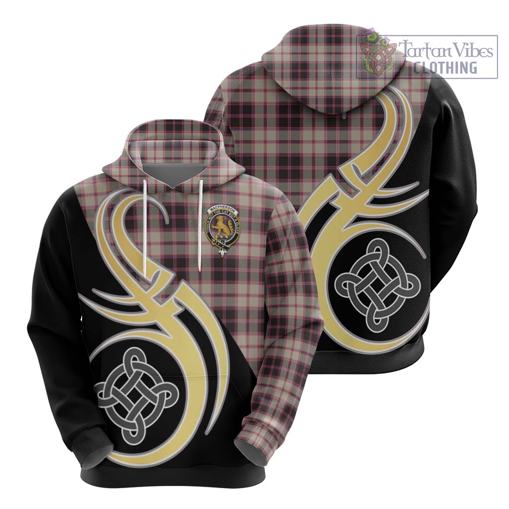 MacPherson Hunting Ancient Tartan Hoodie with Family Crest and Celtic Symbol Style - Tartan Vibes Clothing