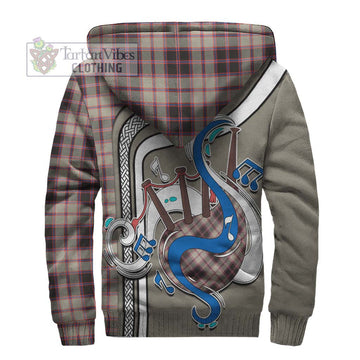 MacPherson Hunting Ancient Tartan Sherpa Hoodie with Epic Bagpipe Style