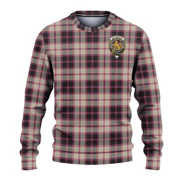 MacPherson Hunting Ancient Tartan Knitted Sweater with Family Crest