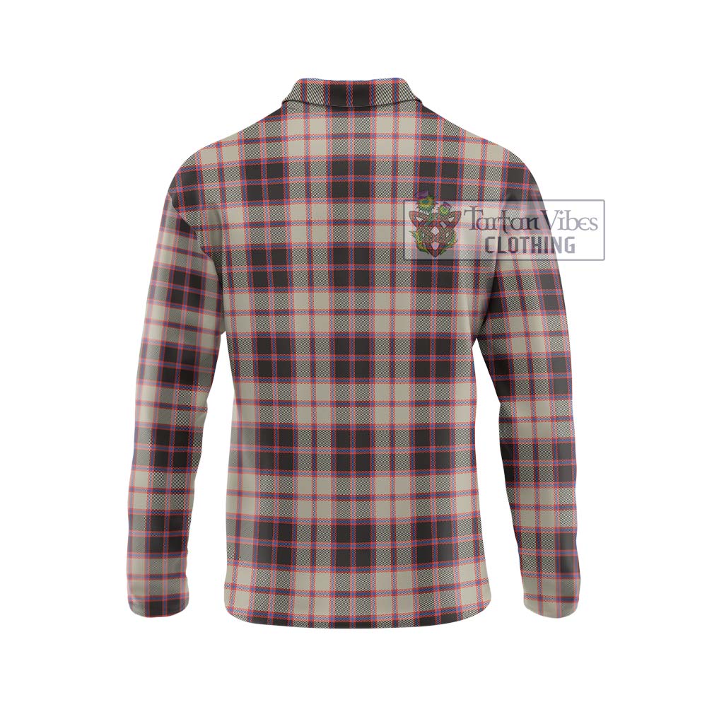 Tartan Vibes Clothing MacPherson Hunting Ancient Tartan Long Sleeve Polo Shirt with Family Crest DNA In Me Style