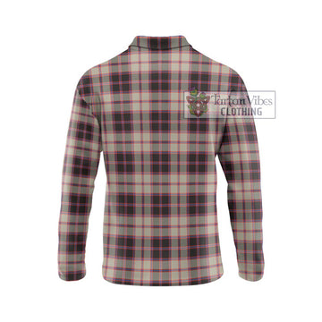 MacPherson Hunting Ancient Tartan Long Sleeve Polo Shirt with Family Crest DNA In Me Style