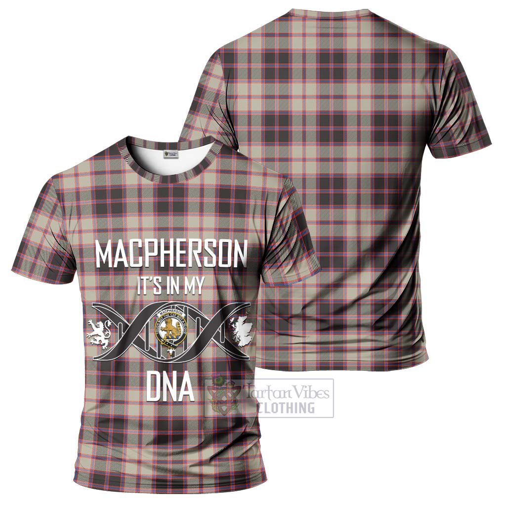 Tartan Vibes Clothing MacPherson Hunting Ancient Tartan T-Shirt with Family Crest DNA In Me Style