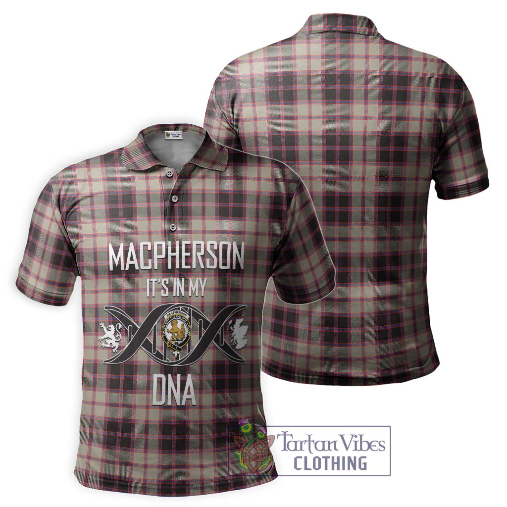 Tartan Vibes Clothing MacPherson Hunting Ancient Tartan Polo Shirt with Family Crest DNA In Me Style