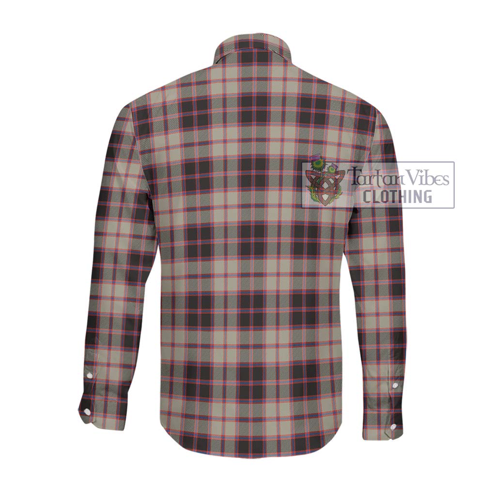 Tartan Vibes Clothing MacPherson Hunting Ancient Tartan Long Sleeve Button Shirt with Family Crest DNA In Me Style