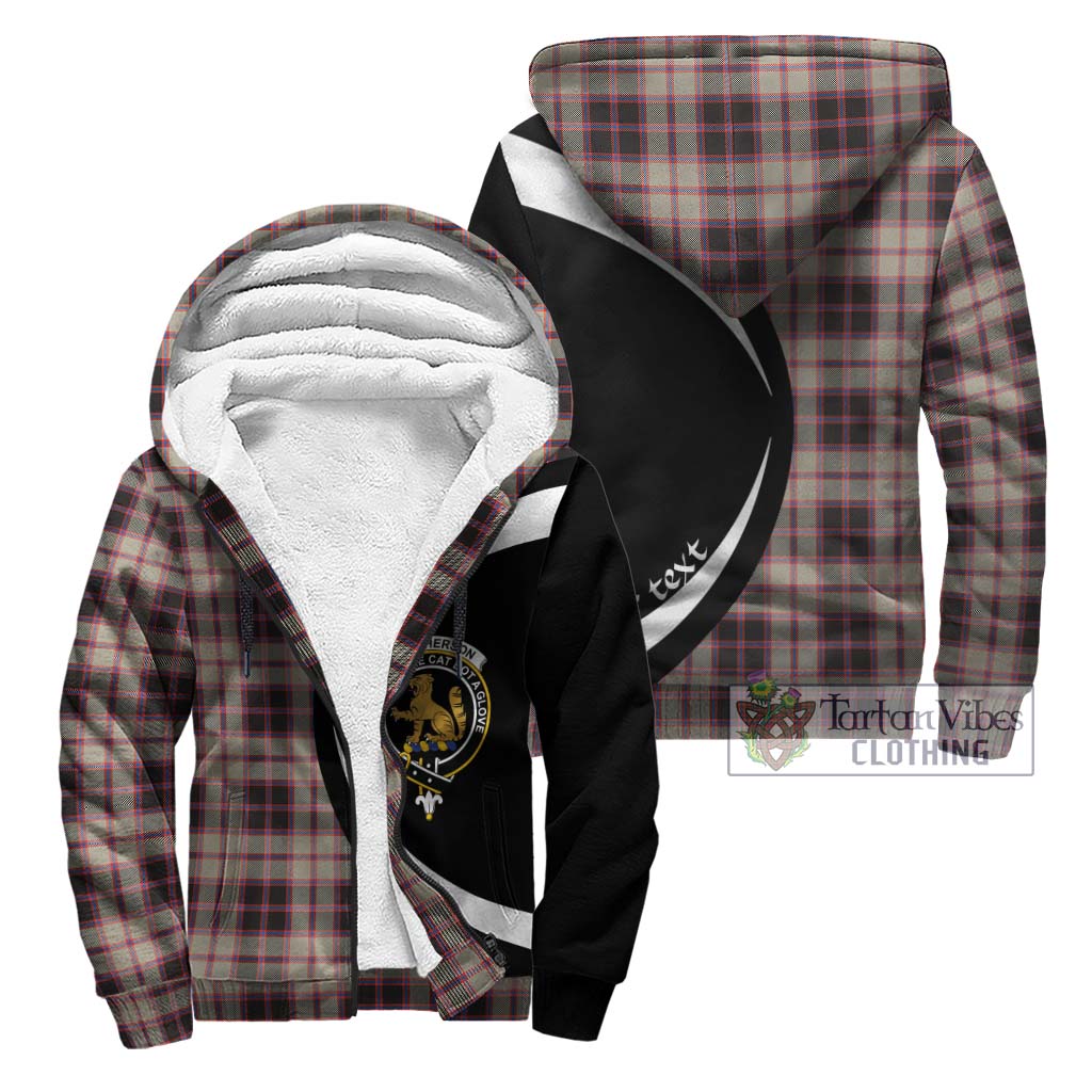 MacPherson Hunting Ancient Tartan Sherpa Hoodie with Family Crest Circle Style Unisex - Tartan Vibes Clothing