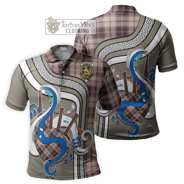 MacPherson Hunting Ancient Tartan Polo Shirt with Epic Bagpipe Style