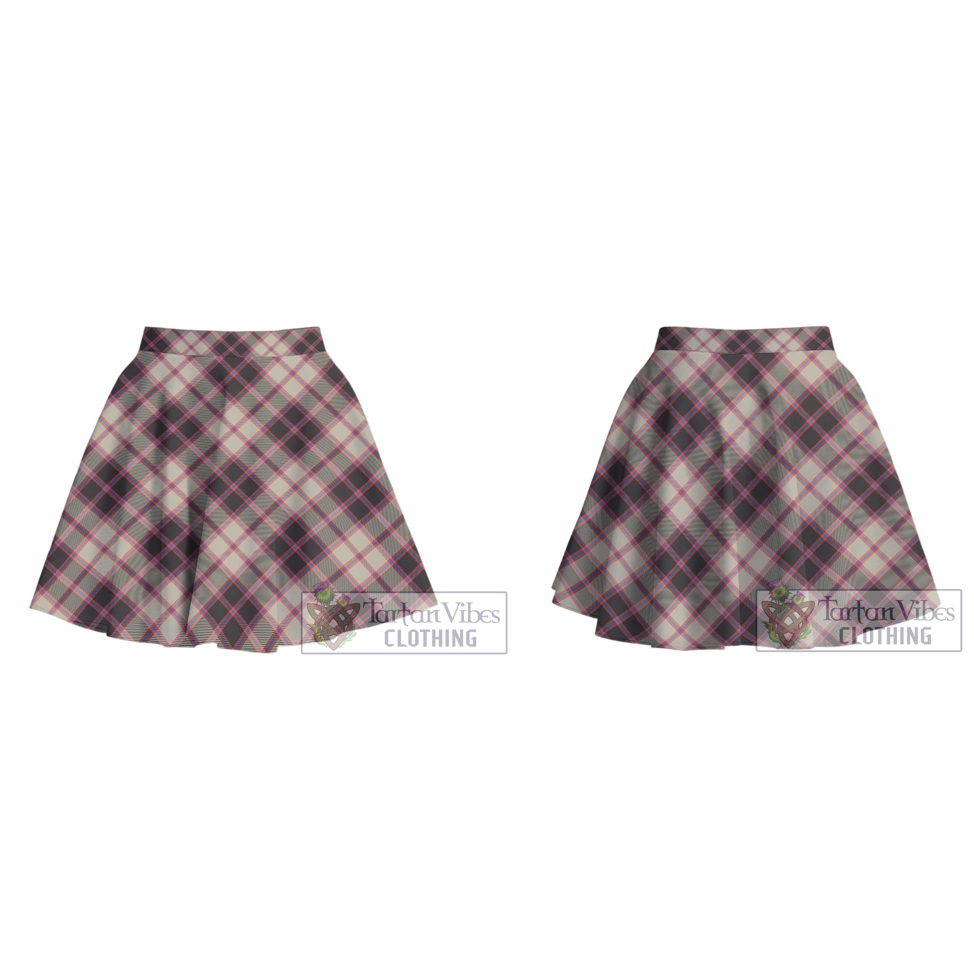 Tartan Vibes Clothing MacPherson Hunting Ancient Tartan Women's Plated Mini Skirt