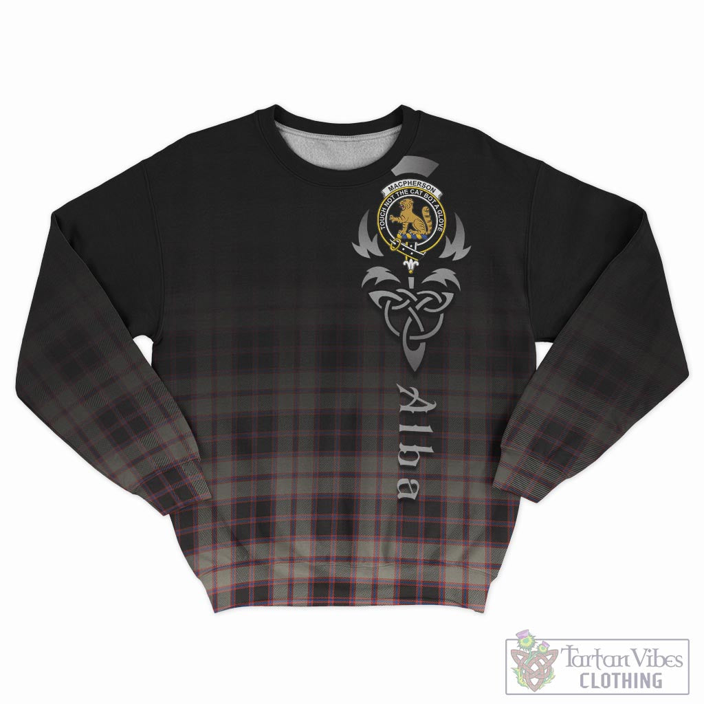 Tartan Vibes Clothing MacPherson Hunting Ancient Tartan Sweatshirt Featuring Alba Gu Brath Family Crest Celtic Inspired