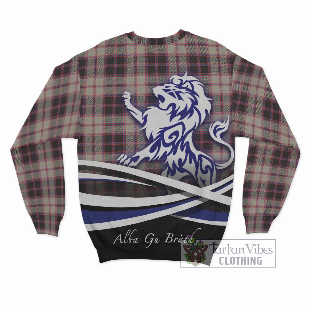 Tartan Vibes Clothing MacPherson Hunting Ancient Tartan Sweatshirt with Alba Gu Brath Regal Lion Emblem