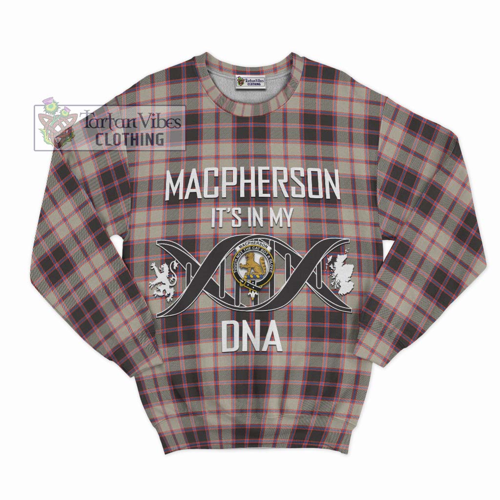 Tartan Vibes Clothing MacPherson Hunting Ancient Tartan Sweatshirt with Family Crest DNA In Me Style