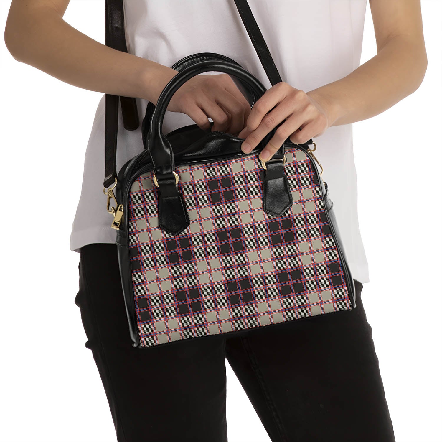 MacPherson Hunting Ancient Tartan Shoulder Handbags - Tartanvibesclothing