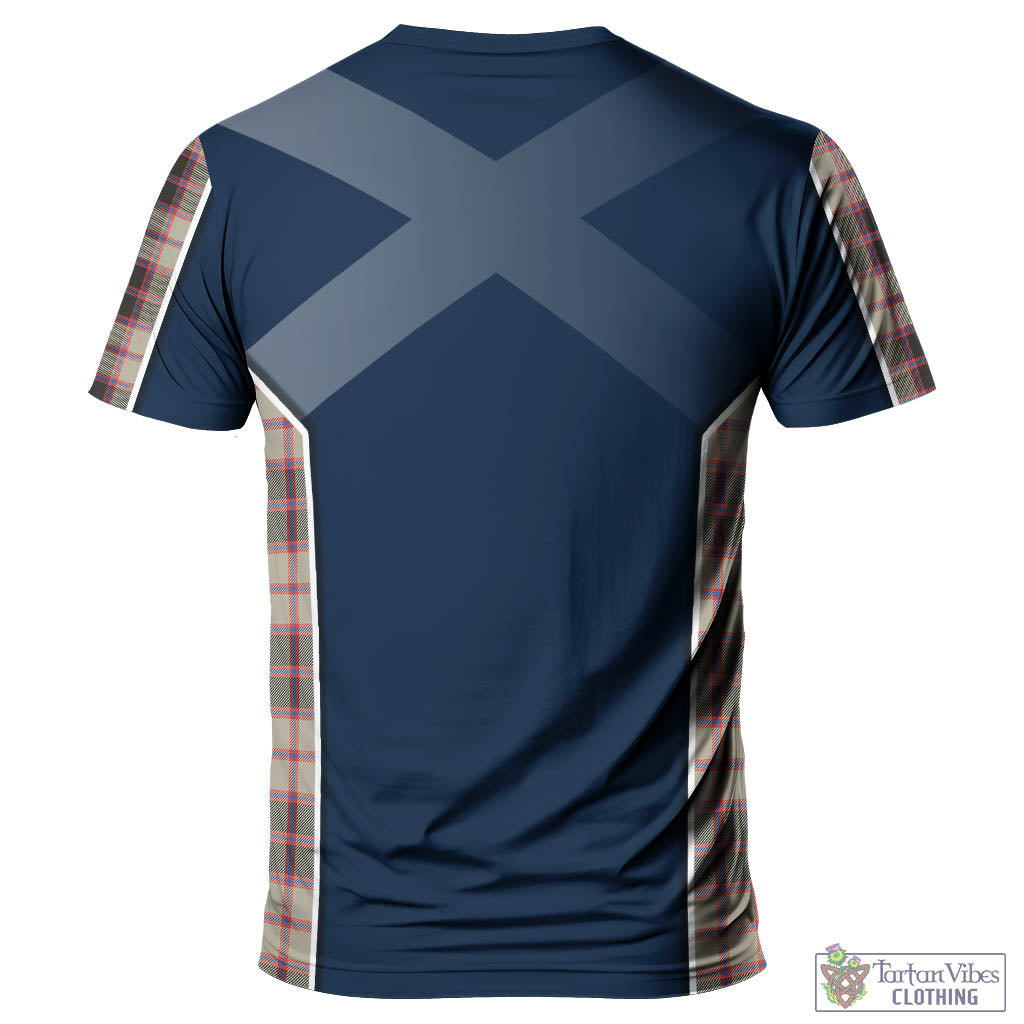 Tartan Vibes Clothing MacPherson Hunting Ancient Tartan T-Shirt with Family Crest and Scottish Thistle Vibes Sport Style