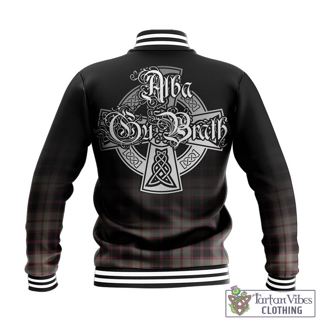 Tartan Vibes Clothing MacPherson Hunting Ancient Tartan Baseball Jacket Featuring Alba Gu Brath Family Crest Celtic Inspired