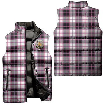 MacPherson Hunting Modern Tartan Sleeveless Puffer Jacket with Family Crest