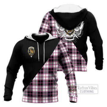 MacPherson Hunting Modern Tartan Knitted Hoodie with Family Crest and Military Logo Style