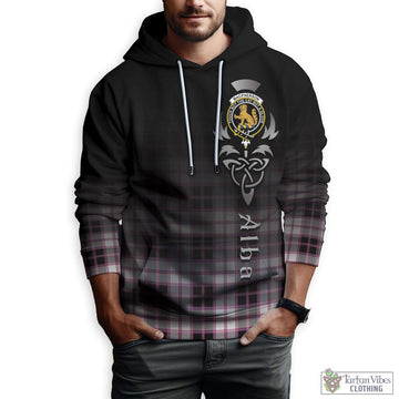 MacPherson Hunting Modern Tartan Hoodie Featuring Alba Gu Brath Family Crest Celtic Inspired