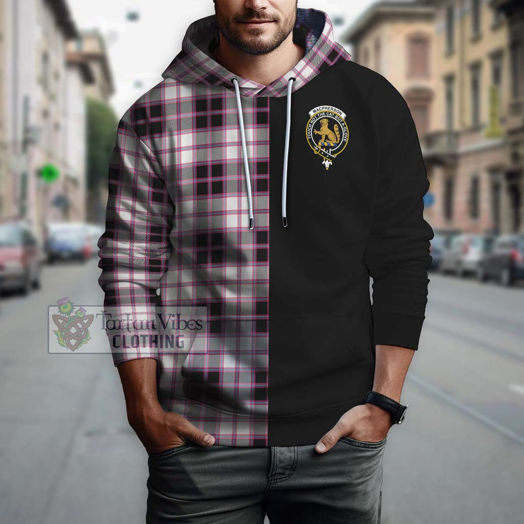 MacPherson Hunting Modern Tartan Hoodie with Family Crest and Half Of Me Style Zip Hoodie - Tartanvibesclothing Shop